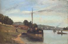 Art Impression Exhibition Produce The barge on the Seine River Museum of Camille Pissarro